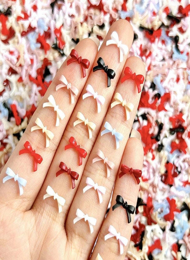 300 قطعة من زينة الأظافر على شكل فيونكة، زينة ثلاثية الأبعاد ملونة على شكل فيونكة لتزيين الأظافر، مصنوعة من الراتنج، ذات ظهر مسطح، 9 ألوان، إكسسوارات مجوهرات أظافر على شكل فيونكة كاواي، زينة أظافر صغيرة لطيفة لتزيين أظافر النساء - Image 1